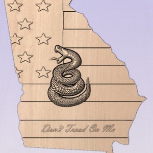 Don&#39;t Tread on Me Georgia set 3D CNC file set
