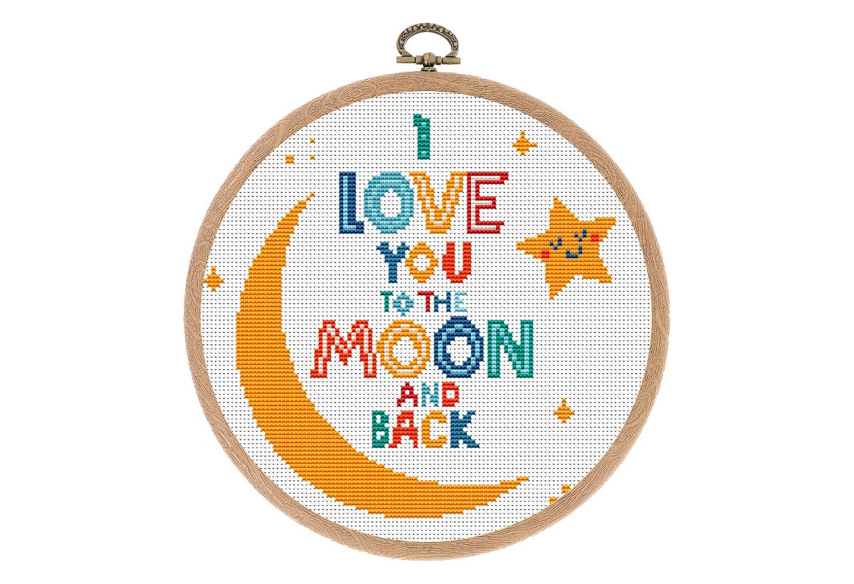 Stitch With Balloon I Love You To The Moon And Back Rug