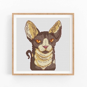 Cat Cross Stitch Pattern, Funny Cat, Modern x-stitch Pattern, Cross Stitch Chart, Cat Lover Gift Pattern, Instant Download PDF