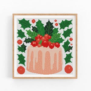Merry Christmas Cross Stitch Pattern, Modern x-stitch Pattern, Holiday Decor, Cross Stitch Chart, Happy Holiday Design, Instant Download PDF