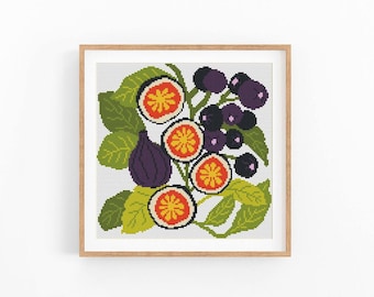 果物と野菜のクロスステッチパターン、キッチンPDF - Etsy 日本