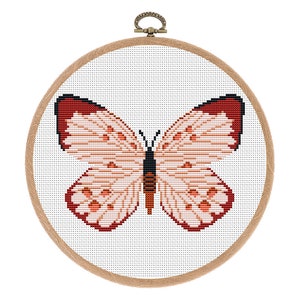 Schmetterling Kreuzstich Stickmuster: Moderne Insektenstickerei