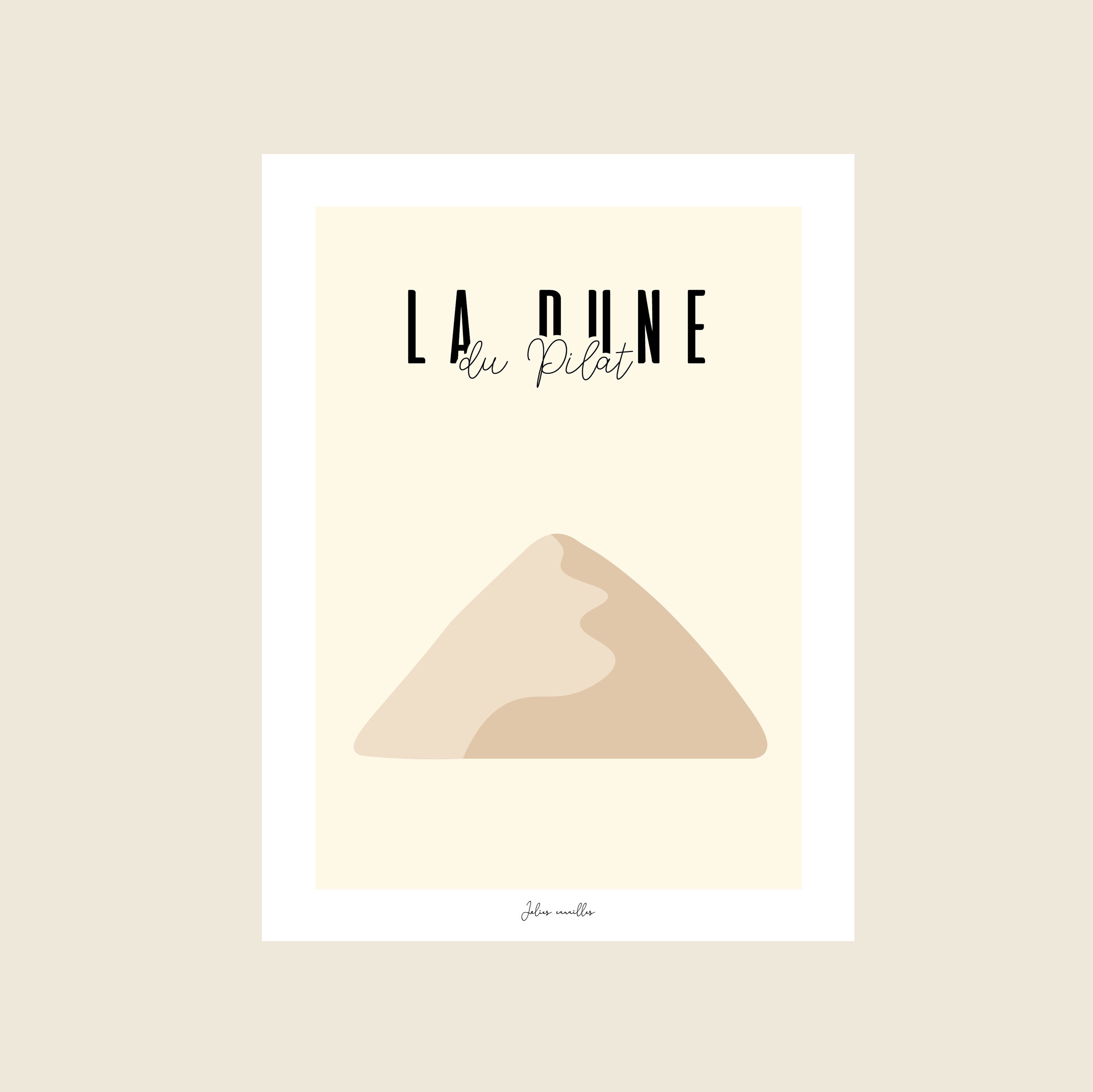 Bassin d'arcachon - Affiche La Dune Du Pilat Format 30x40cm