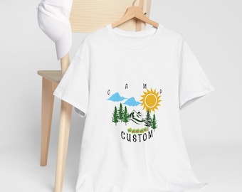 Customizable Summer Camp T-Shirt, Unisex Camp T-Shirt, Youth Camp Clothing, Camp Spirit Apparel