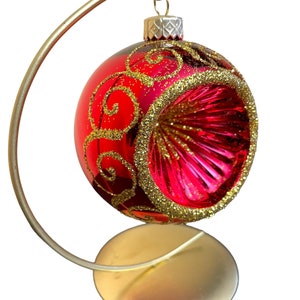 3.15 inch Reflector Glass Christmas Ornaments, Made in Poland, Handmade Glass Ornaments, Christmas Decoration,
