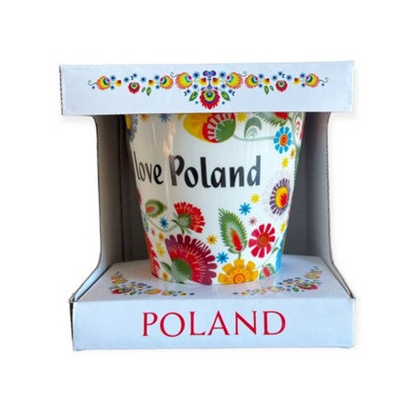 Porcelain Mug, Lowicz Design, 300 ml