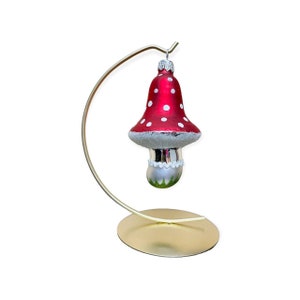 Mushroom Christmas Ornament, Christmas Glass Ornament, Christmas Decor, Made in Poland