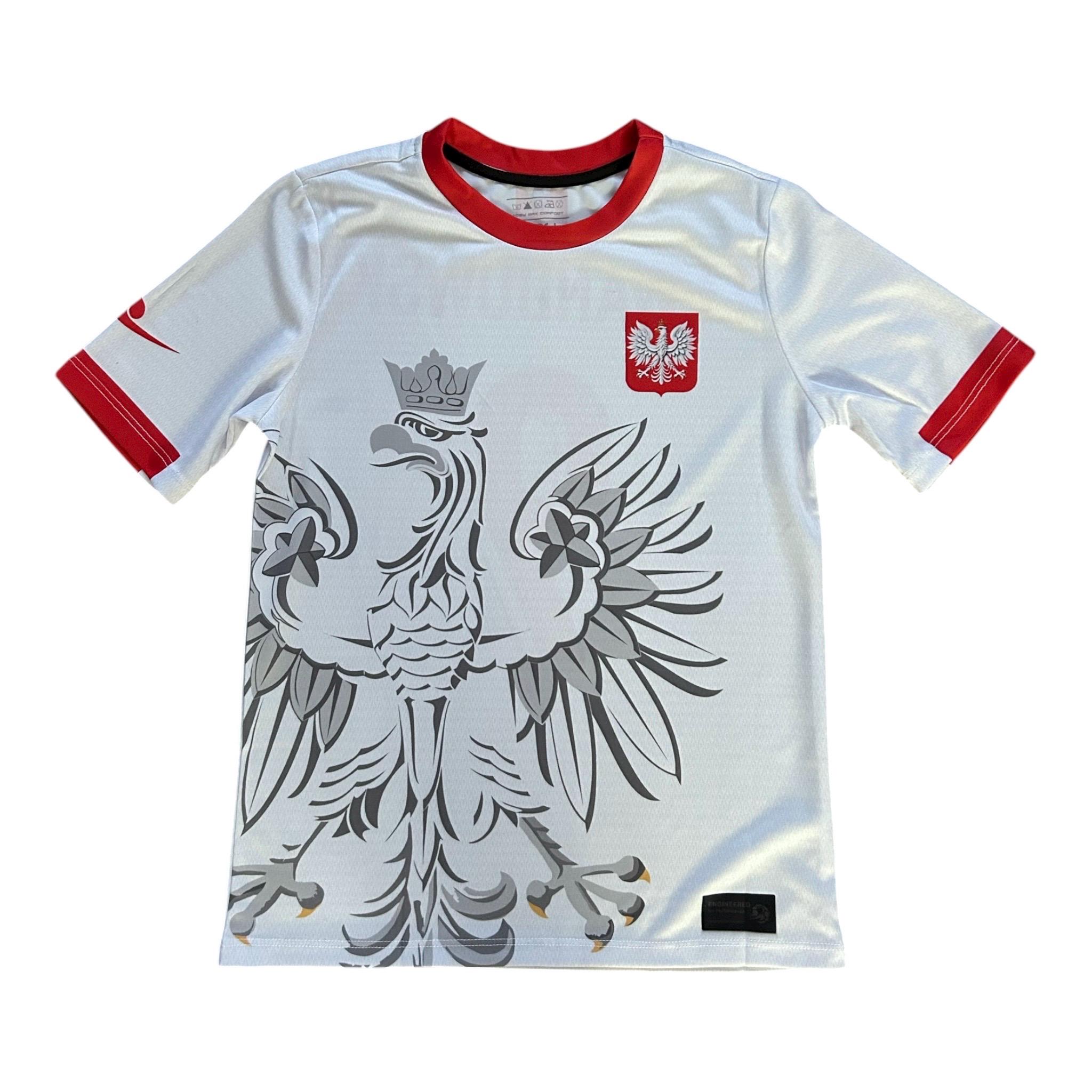 新品正規品ポーランド代表100周年ユニフォームLEWANDOWSKI 9番 Mens Polska RED Robert Lewandowski #9 Replica World Cup 2022 Jersey Ma