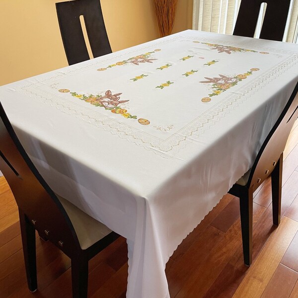 Easter Tablecloth Etsy