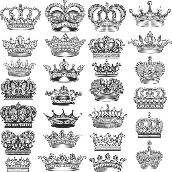 Crowns Silhouette Illustration Special Design For Wall Decor, Sticker, Stencil, Engraving, Printable Vector Art PDF SVG File