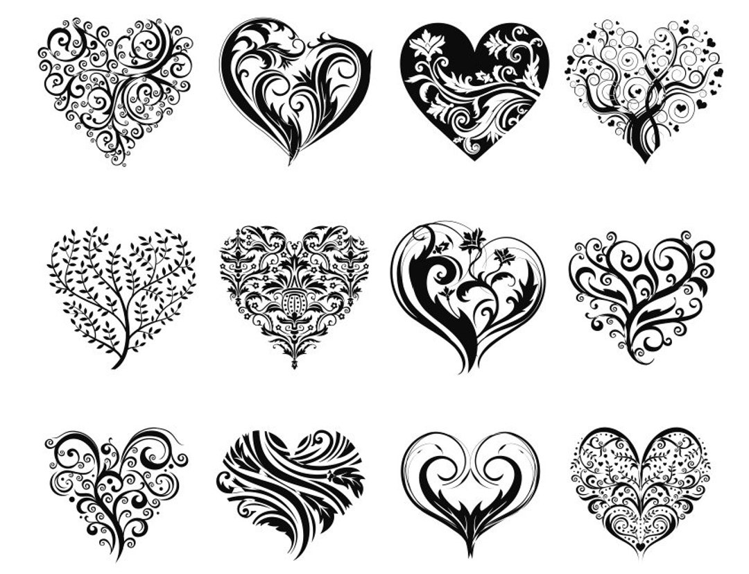 Heart Silhouette Illustration Special Design for Wall Decor, Sticker ...