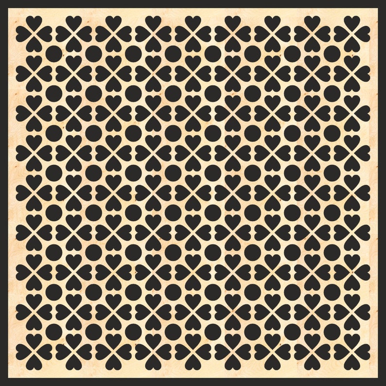 Lasercut Decorative Panel Screen Pattern Model Vector Art SVG File - Etsy