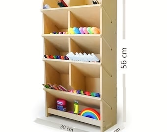 Laser Cut Wooden Desk Organizer With Drawer Storage Box 5.5 mm SVG DXF PDF File
