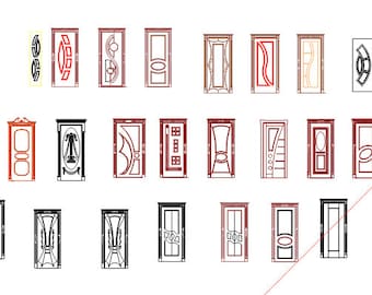 Lasercut 300+ Door Silhouette Illustration Special Design Vector Art SVG DXF Files