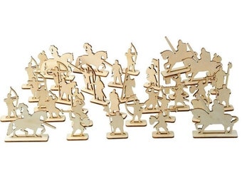 Lasercut Soldier Figure Model Decorative Wooden 3D Toy Plan SVG CDR DXF Ai Pdf Eps Files
