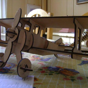 Lasercut Aircraft Plane Vector Model 3 mm Wooden Plywood Plan DXF Files