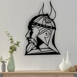 Lasercut Viking 3 Wall Decoration Wooden Metal Vector Art Cnc Cut DXF SVG CDR Files