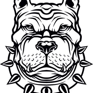 Lasercut 5 Dog Pack Pitbull Bulldog Wall Decoration Wooden Metal Vector Art Cnc Cut SVG CDR Eps DXF Ai Pdf Files