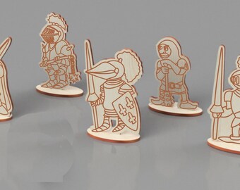 Lasercut Soldier Figure Model Decorative Wooden 3D Toy 3 mm Plan SVG File