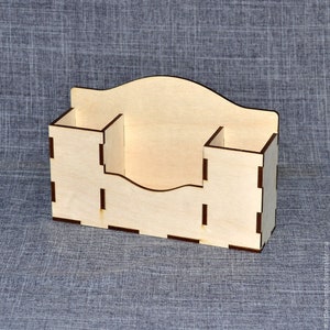 Laser Cut Desk Organizer Simple Stand With Pen Marker Holder 4 mm SVG Ai DXF CDR Eps Pdf File