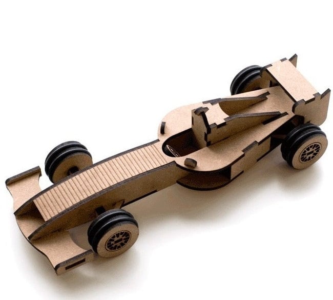 Laser Cut Race Car 3D Model Plan Wooden Toy 4 Mm SVG CDR File - Etsy UK