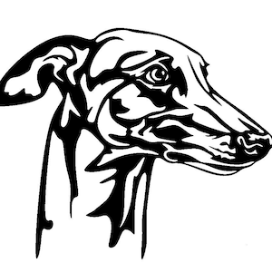 Lasercut Dog Greyhound Wall Decoration Wooden Metal Vector Art Cnc Cut SVG CDR Eps DXF Ai Pdf Files