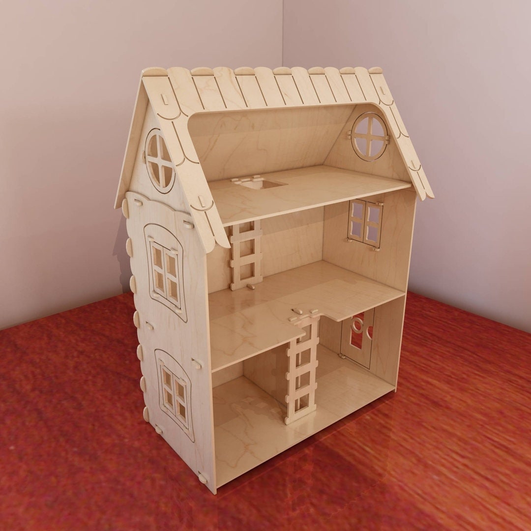 Laser cut dollhouse sale plans