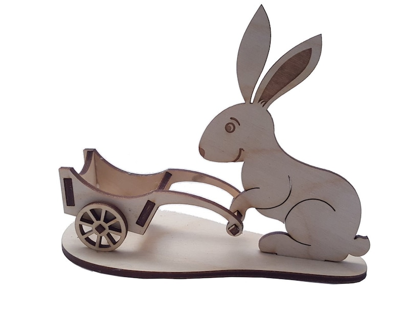 Lasercut Easter Rabbit 3D Model Plan Wooden Toy 3 Mm SVG CDR File - Etsy