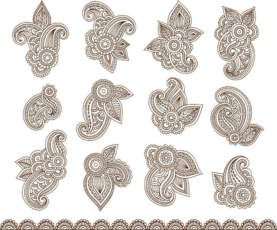 1Pc Rood Kant Tijdelijke Tatoeages Voor Vrouwen Henna Tattoo Stickers  Mehndi Ontwerp Nep Tattoo Voor Hand Been Mouw Body Art Tattoo - AliExpress, image size:1080x894
