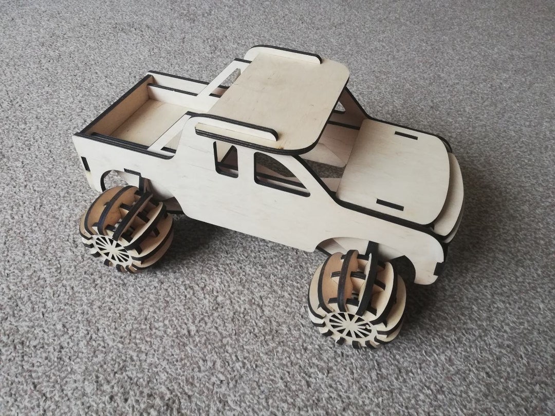 Lasercut Car Model Decorative Wooden 3D Toy Plan 3 Mm SVG CDR DXF Ai ...