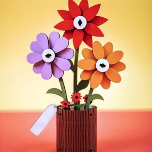 Lasercut bloemenmand model voor bloemen 2,25 en 1,5 mm houten multiplex decoratie SVG DXF-bestanden