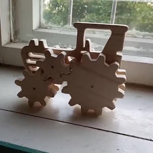 Laser Cut Tractor Model 3D Simple Wooden Toy SVG CDR File