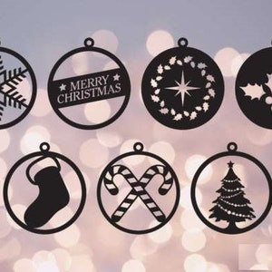 Christmas Tree Ornament Pack 7 Special Design DXF File
