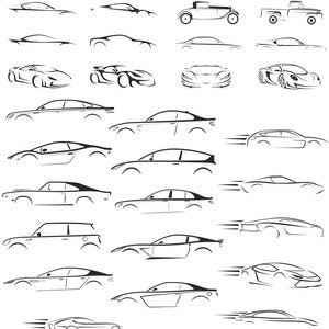 Cars Silhouette Illustration Special Design For Wall Decor, Sticker, Stencil, Engraving, Printable Vector Art SVG CDR File