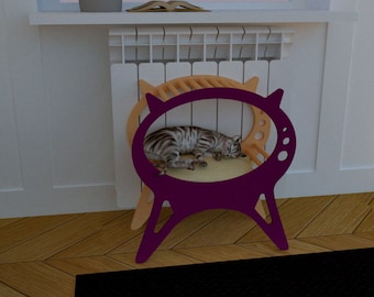 Laser Cut Kitten Cat House Wooden Cat Bed Model Pet House SVG CDR File