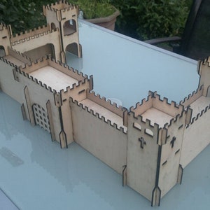 Lasercut Castle Modelo 3.5mm Madera Contrachapada 3D Toy Plan SVG CDR DXF Archivos