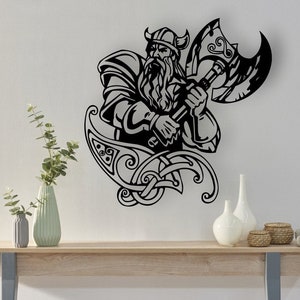 Lasercut Viking Wall Decoration Wooden Metal Vector Art Cnc Cut DXF SVG CDR Files