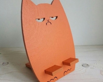 Lasercut Cute Animals Phone Stand Wooden Phone Holder Pack Cat Dog Rabbit Bear SVG CDR Eps DXF Ai Pdf Files