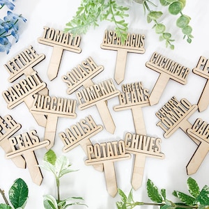 Plant Marker Garden Stakes - SVG File With Vegetable Herb Plant Tag Labels