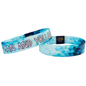 You Can And You Will Elastic Armband, inspirierend, doppelseitig motivierend, Schmuck, Ermutigung, positive Stimmung, Affirmation, Unisex