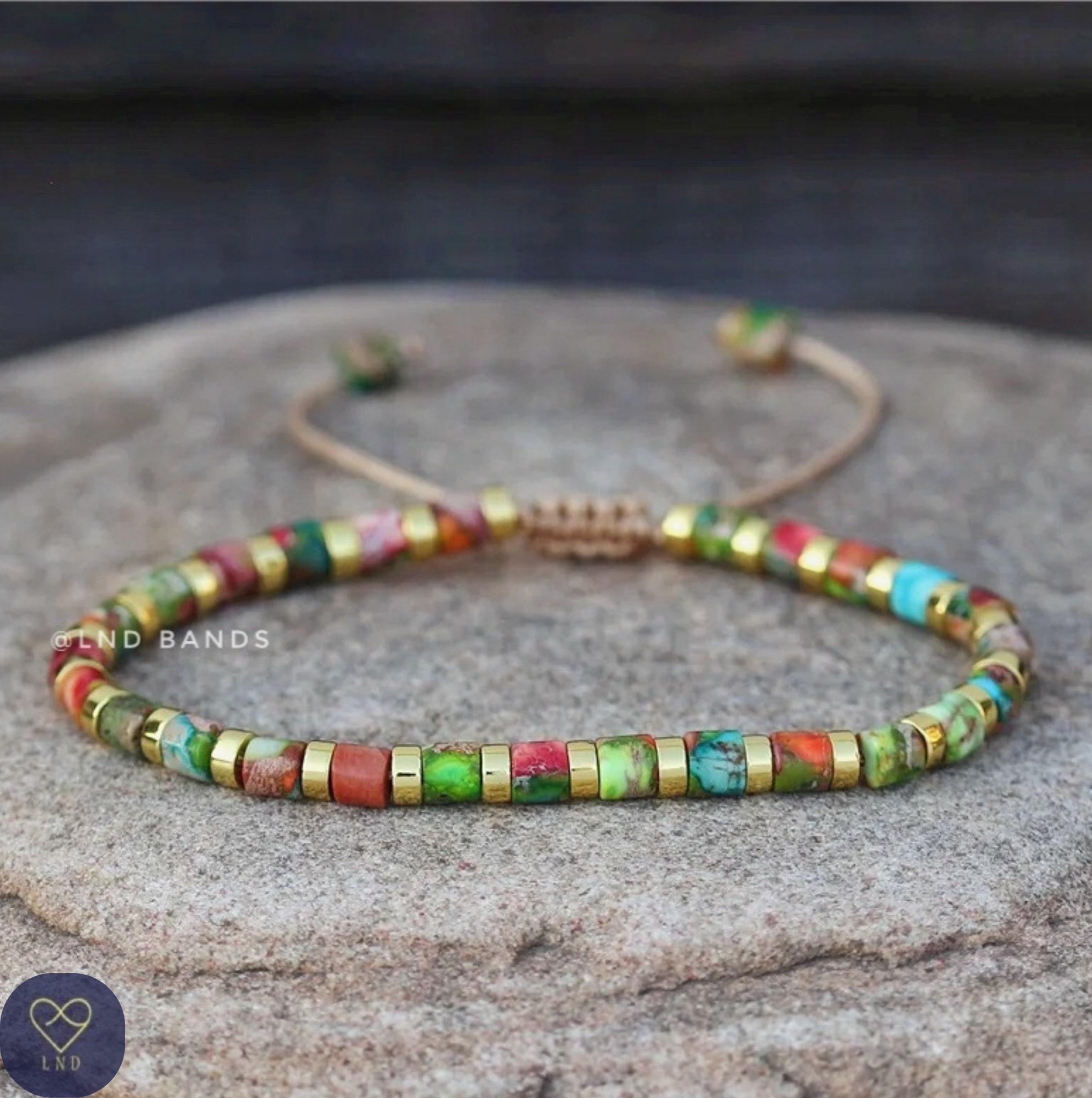 Bracciale Di Perle Di Vetro Realizzato A Mano In Braccialetto Indiano Di Perline