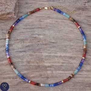 7 Chakra Gemstone Bead Necklace - Bohemian Meditation Yoga Jewellery