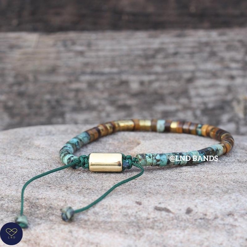Morse Code STRONG AS FUCK bracelet: African Turquoise Inspiration Motivation Encouragement Affirmation Support image 2