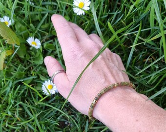 Unakite 2x4mm Bead Bracelet, Adjustable High Quality