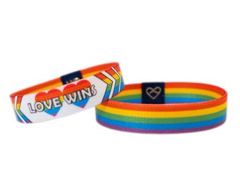 Love Wins Elastic Wristband, Motivational, Inspirational, Double Sided, Jewelry, Encouragement, Positive Vibes, Gay Pride, LGBT, Rainbow