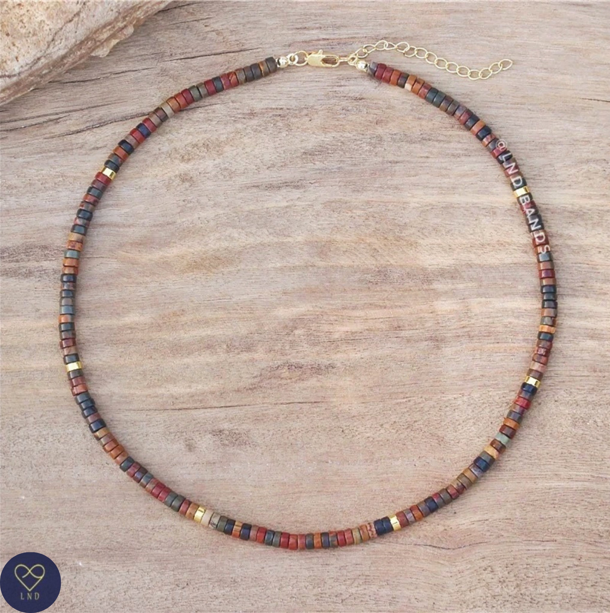 An Orange Swirl Glass Bead Necklace – LFrank