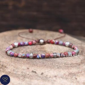 Galaxy Sea Sediment Jasper Bracelet - Adjustable Bohemian Yoga Jewellery