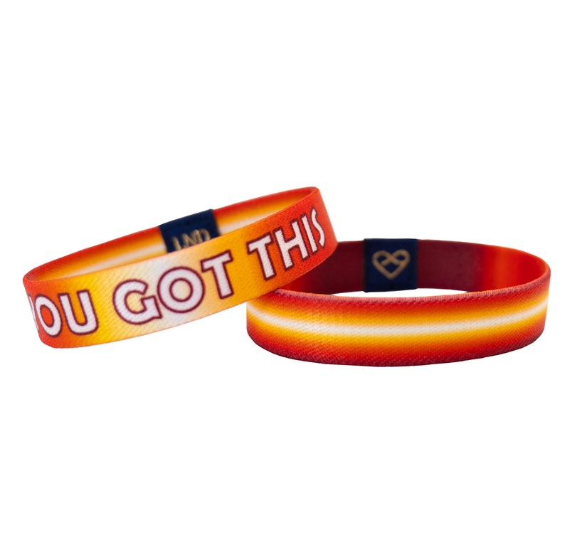 You Got This Elastic Wristband, Motivational, Onspirational, Double Sided Elastic Wristband, Jewelry, Encouragement, Positive Vibes, Support image 1