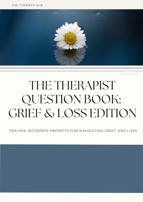 Grief Therapy Question Book | Trauma-Informed Prompts (Digital Download)