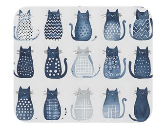 Whimsical Cat Mouse Pad: Stylish Desk Accessory for Cat Lovers